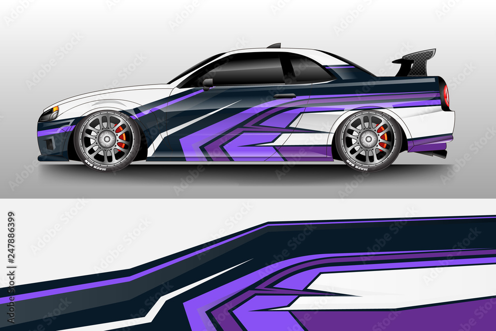 Car decal wrap company designs vector . Livery wrap company , van , cargo, truck .