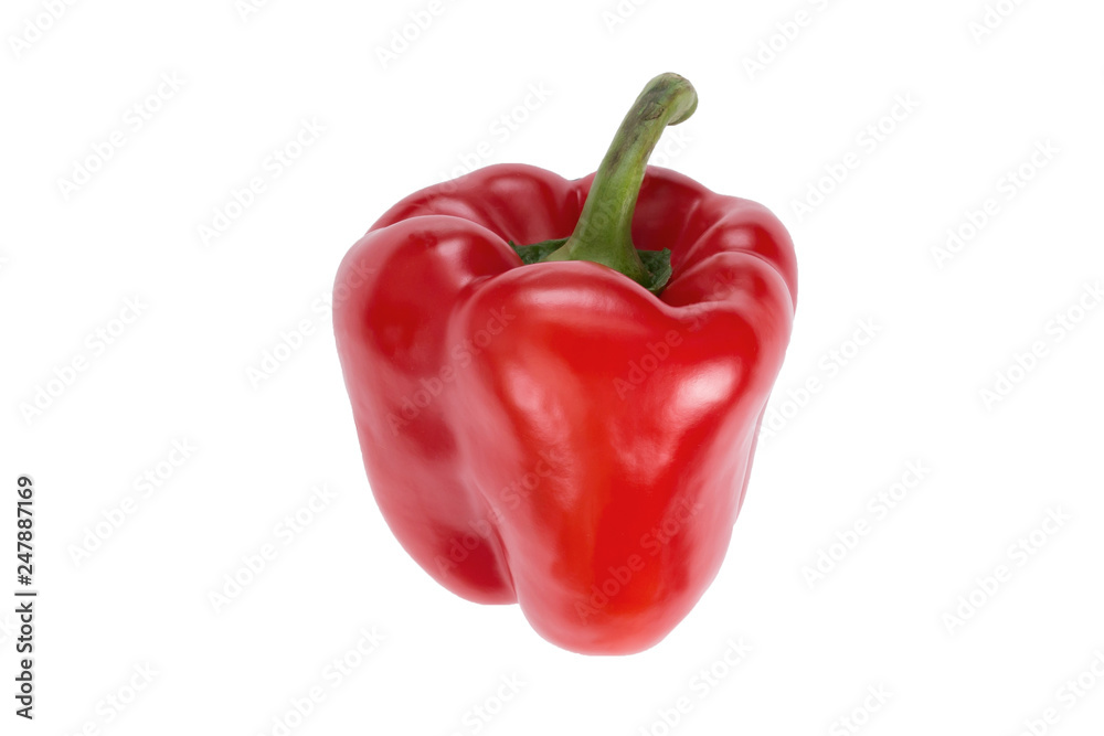 Sweet red pepper isolated on a white background Sweet red pepper isolated on a white background