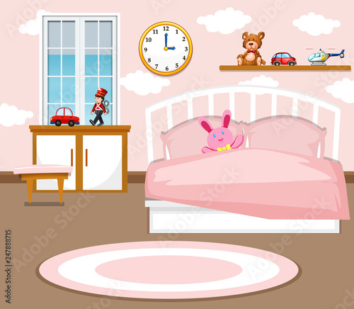 A cute girl bedroom background