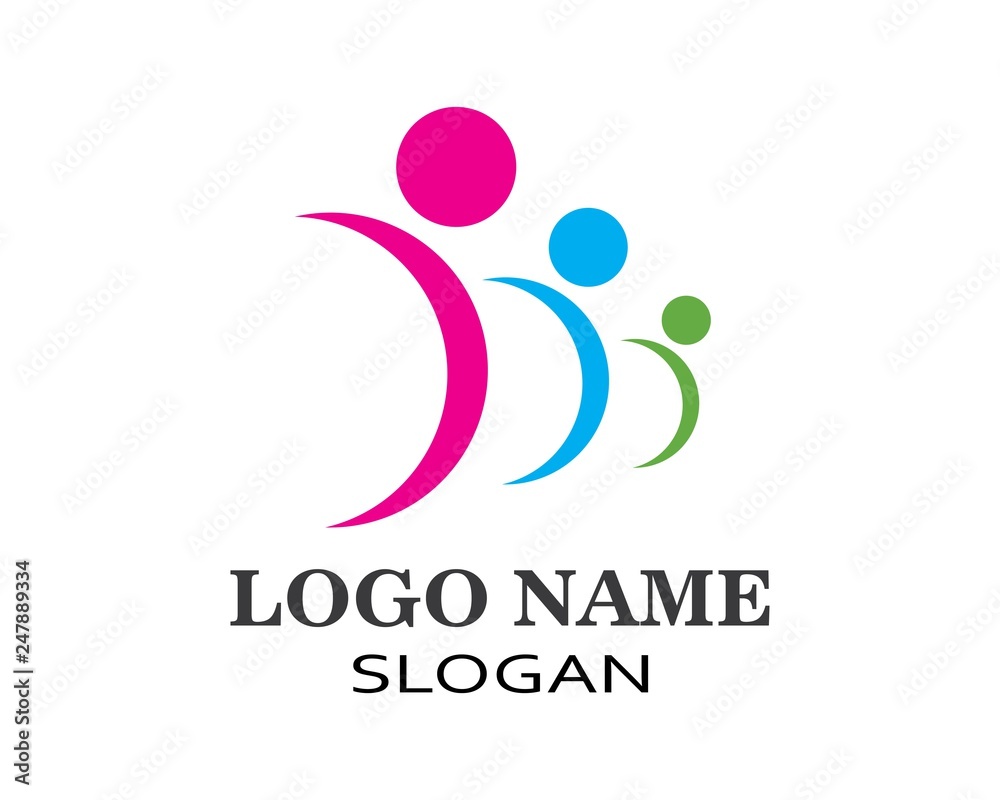 Adoption and community care Logo template vector Adoption and community care Logo template vector