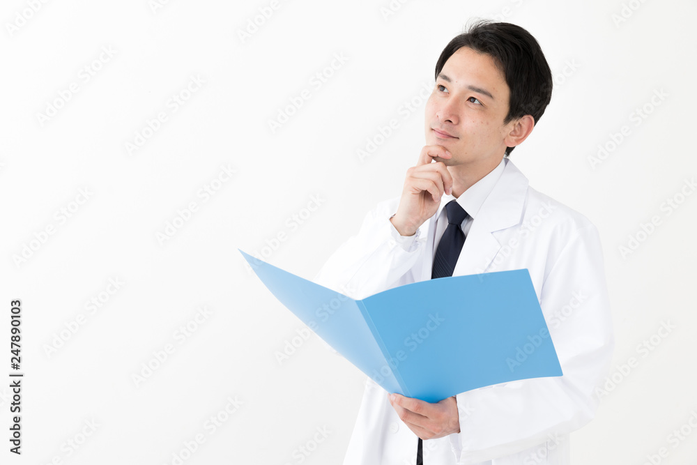 portrait of young asian doctor isolated on white background portrait of young asian doctor isolated on white background