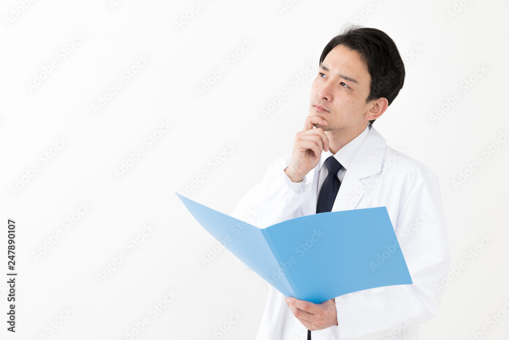 portrait of young asian doctor isolated on white background portrait of young asian doctor isolated on white background