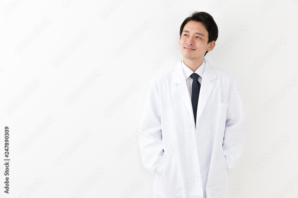 portrait of young asian doctor isolated on white background portrait of young asian doctor isolated on white background