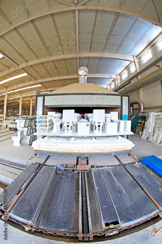 Ceramic sintering workshop production line in a factory photo