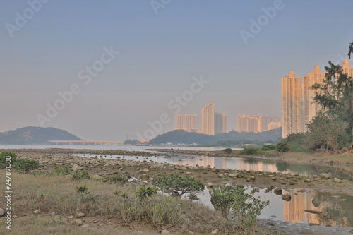 Canvas Print the wetland of Tung Chung bay hk