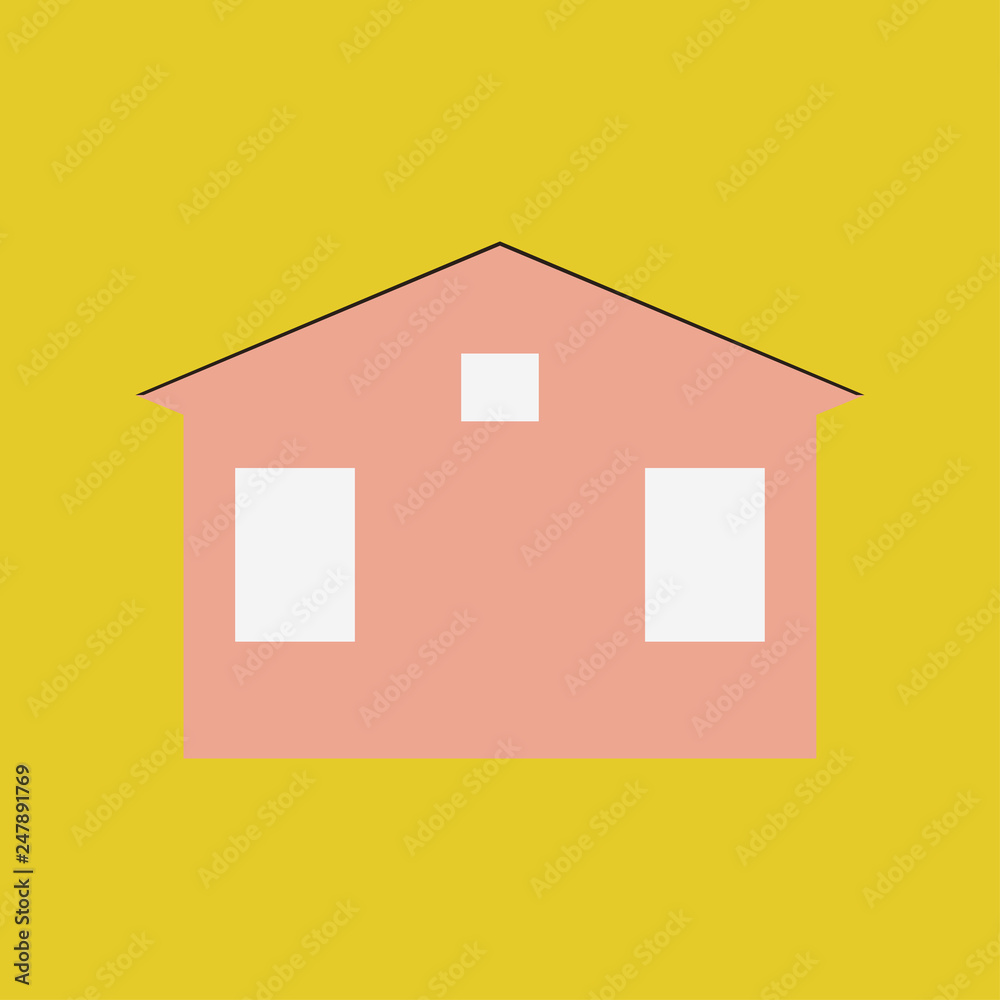 Minimalist house icon in scandinavian style. Cute cartoon home. Simple geometric vector element for your design. Minimalist house icon in scandinavian style. Cute cartoon home. Simple geometric vector element for your design.