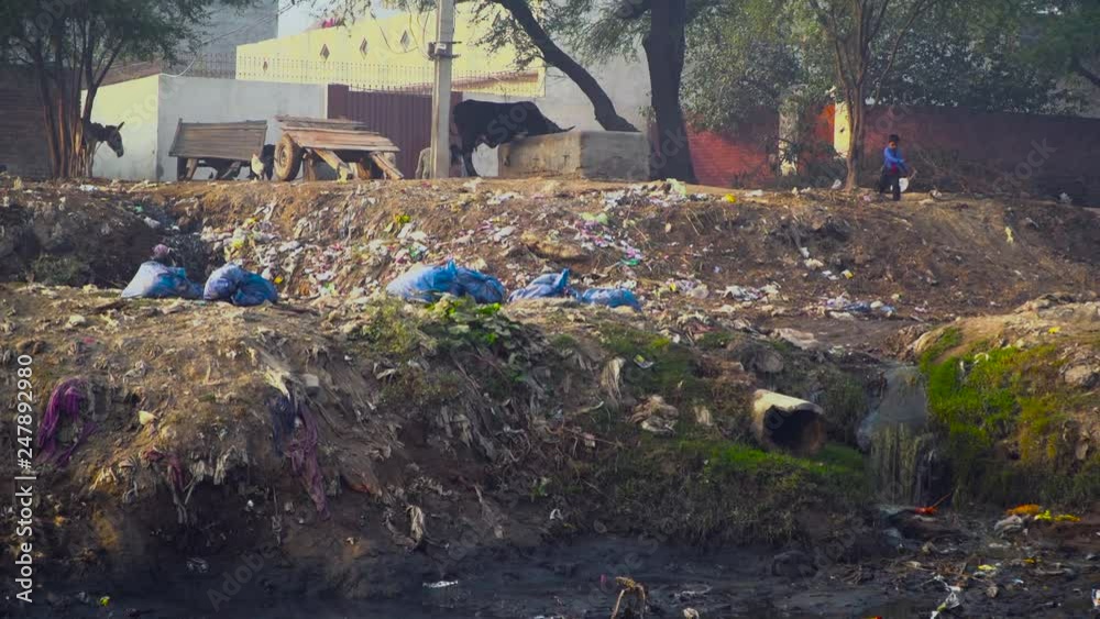 Shiwal, Pakistan, City Trash and Sewerage water dropping in the tap