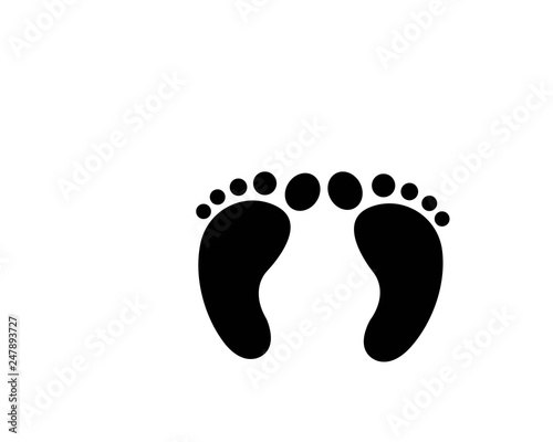 foot logo icon vector