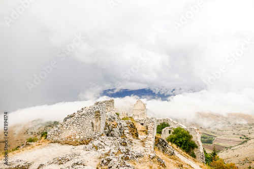 Rocca Calascio old Italian castle Location film of famous film The Name of the Rose and Ladyhawke photo