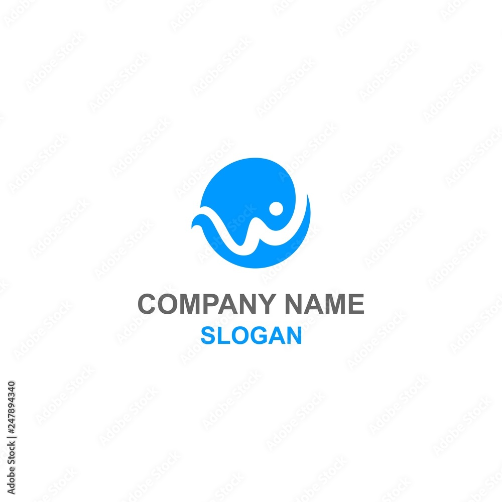 W letter initial logo. W letter initial logo.