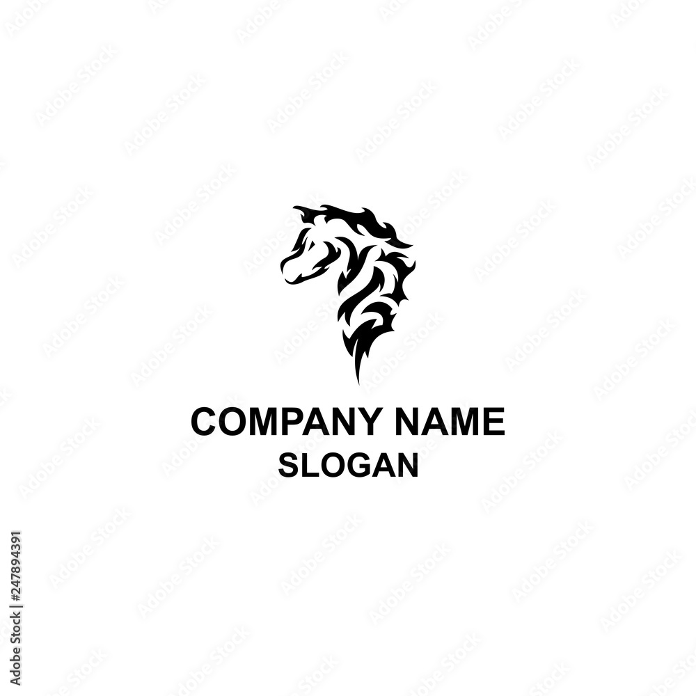 Tribal horse head logo. Tribal horse head logo.