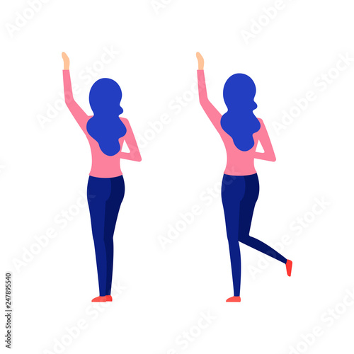 Backside view of person.