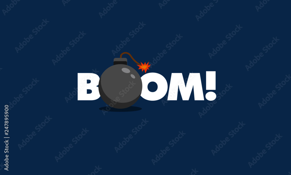 Boom Bomb Typography Concept Boom Bomb Typography Concept