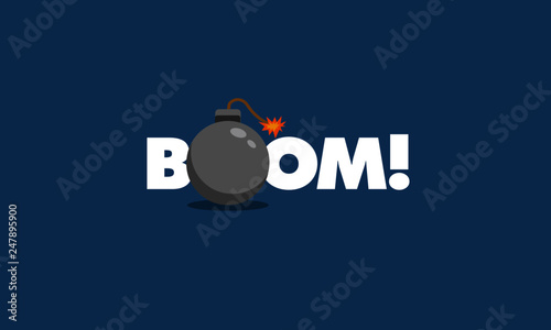 Boom Bomb Typography Concept
