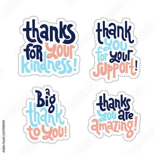 Thank you quotes and stickers