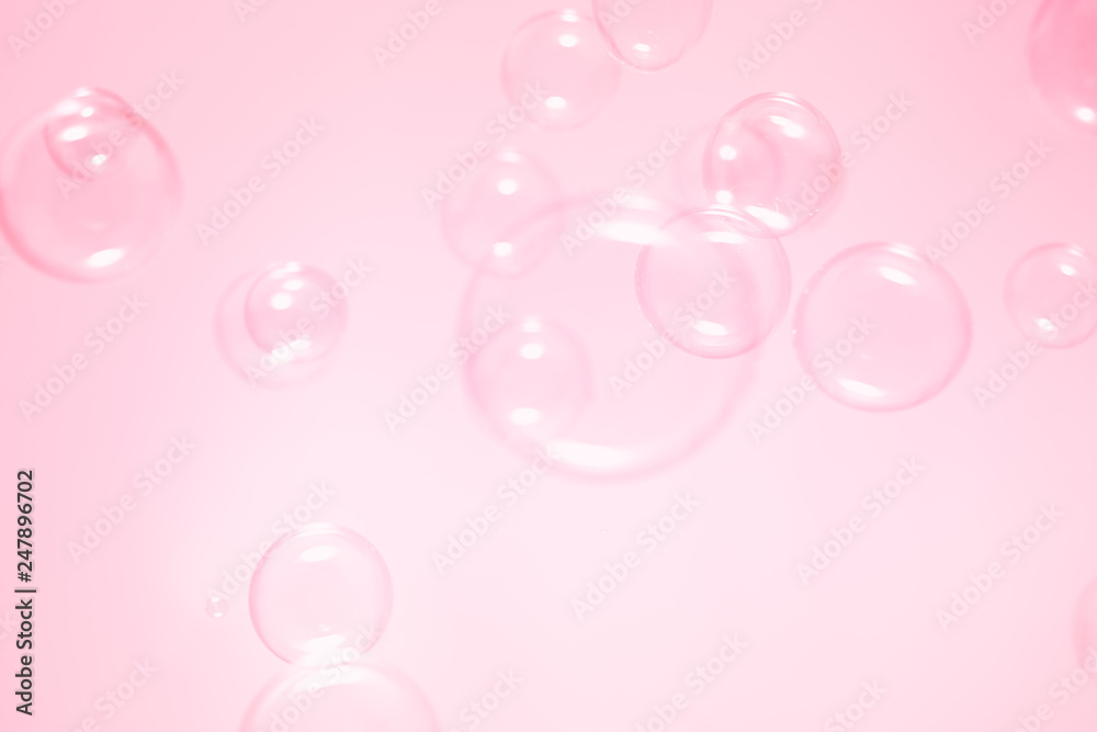 pink soap bubbles float background. pink soap bubbles float background.