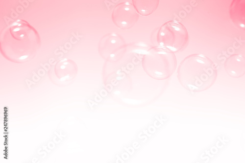 pink soap bubbles float background