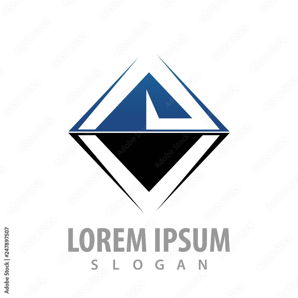 Square initial letter AV logo concept design. Symbol graphic template element vector Square initial letter AV logo concept design. Symbol graphic template element vector