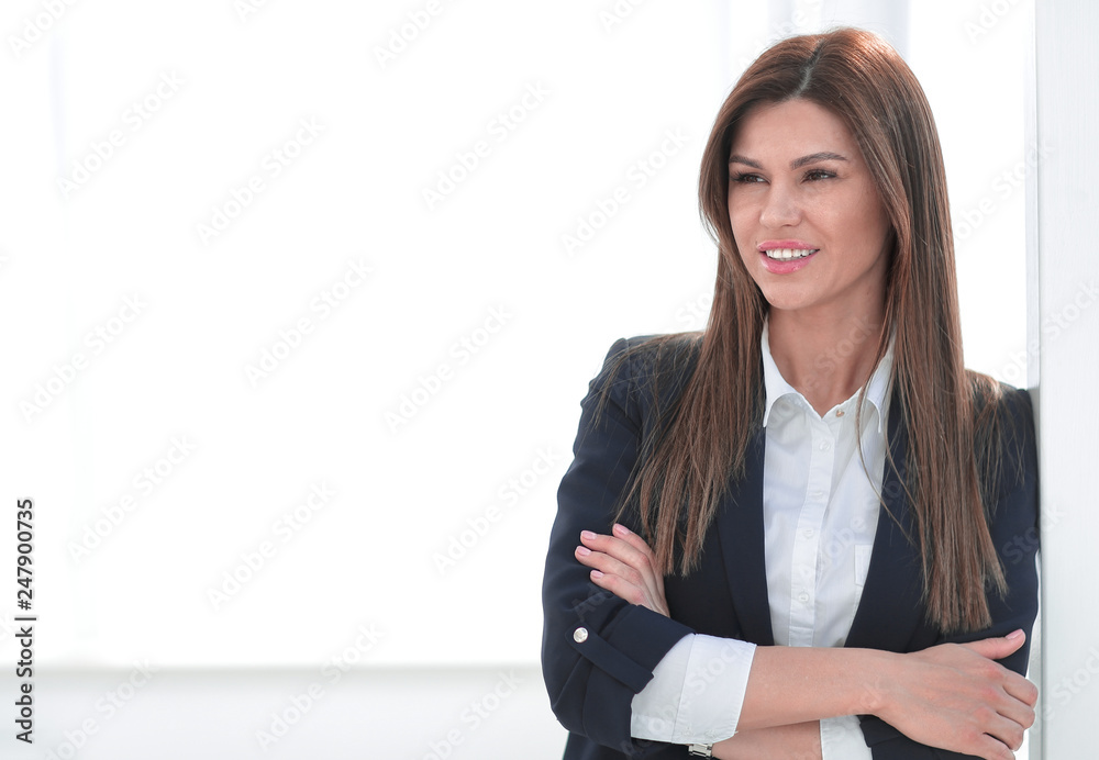 Close up portrait of young woman in business suit Close up portrait of young woman in business suit