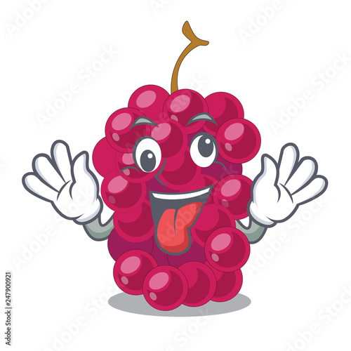 Crazy mulbery fruit isolated with the cartoons
