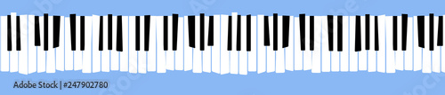 Fotografia Here is a stylized, distorted retro piano keyboard.