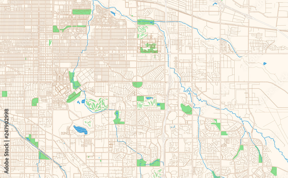 Naklejka premium Aurora Colorado printable map excerpt