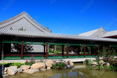 Chinese classical building Long Corridor photo