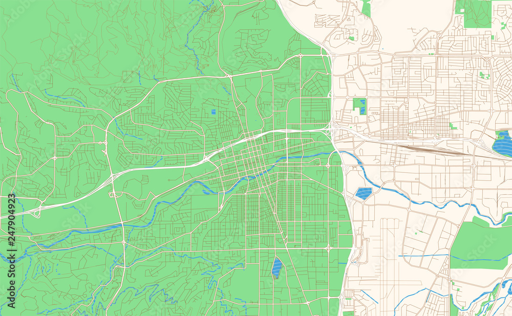 Reno Nevada printable map excerpt