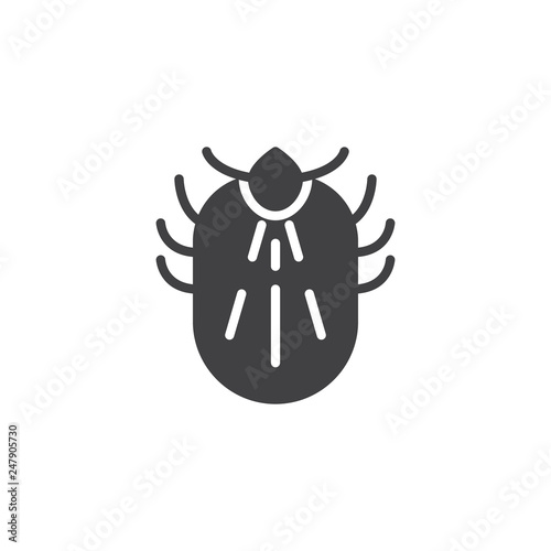 Mite pests vector icon. filled flat sign for mobile concept and web design. Mite insects simple solid icon. Symbol, logo illustration. Pixel perfect vector graphics