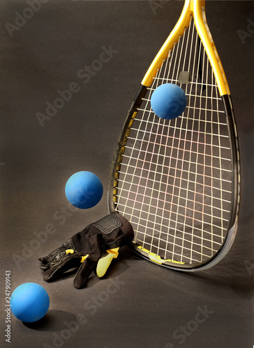 racquetball still life photo