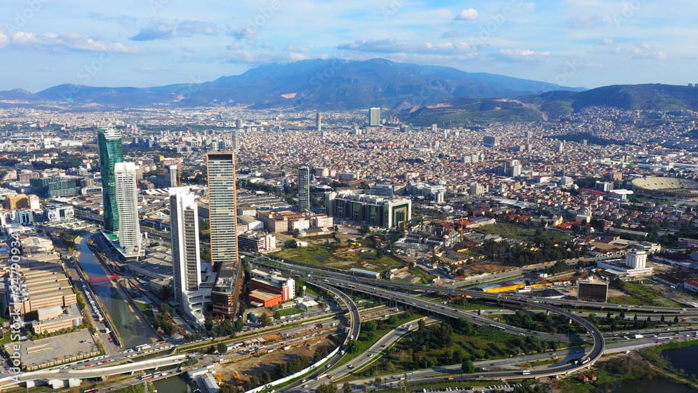 Izmir skyline. Izmir is the 3rd largest city in Turkey. Izmir skyline. Izmir is the 3rd largest city in Turkey.