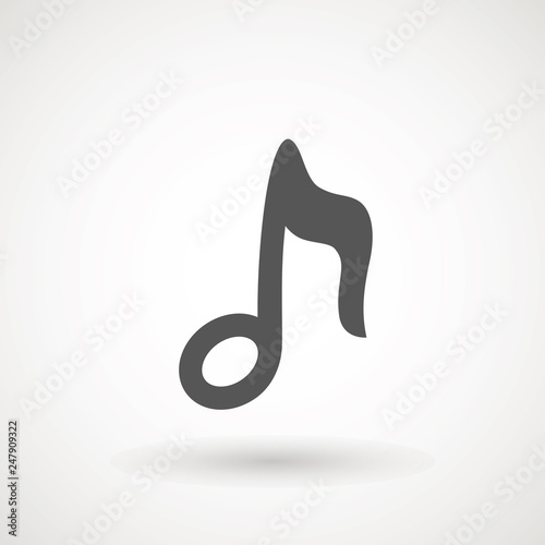 Music note icon in trendy flat style isolated on background. Music note icon page symbol for your web site design logo, app, UI. Vector illustration, EPS10. - Vector.