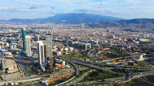 Izmir skyline. Izmir is the 3rd largest city in Turkey. 