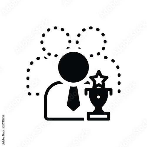 Black solid icon for capable 
