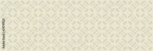 Geometric seamless white and olive green long background