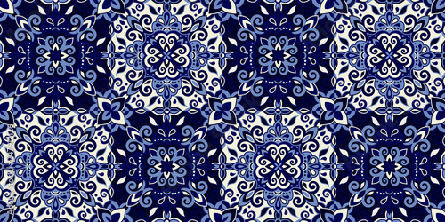 Azulejos Tile Vector Seamless Pattern