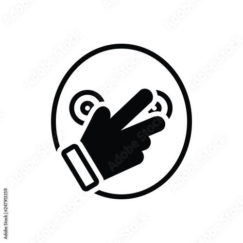 Black solid icon for connivance 