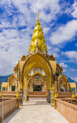 Main Pagoda in Wat Phra That Pha Son Kaew temple at Phetchabun Thailand © sirastock