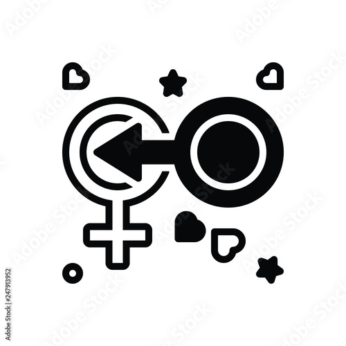 Εκτύπωση καμβά Black solid icon for coitus