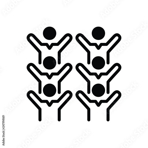 Black solid icon for commotion 