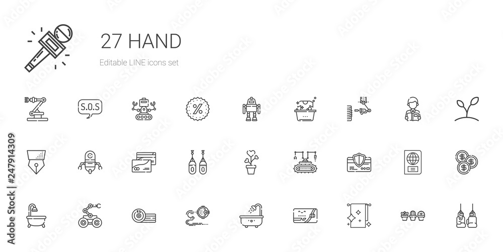 hand icons set hand icons set