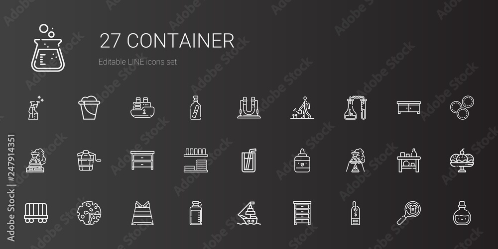 container icons set container icons set