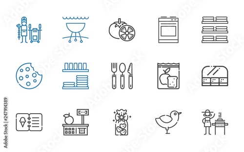 cook icons set