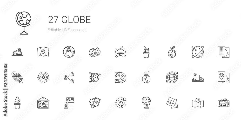 globe icons set globe icons set