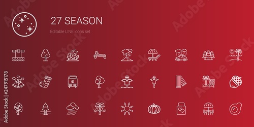 season icons set