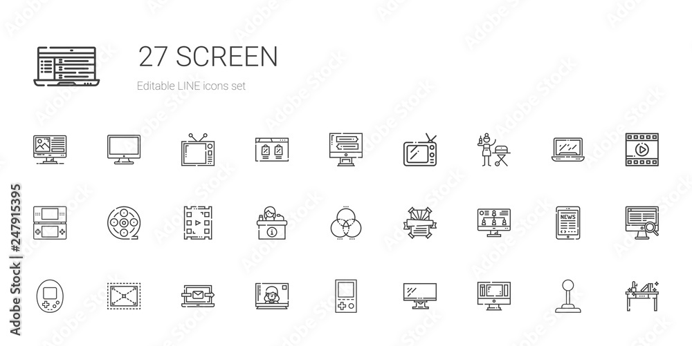 screen icons set screen icons set