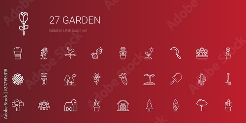 garden icons set