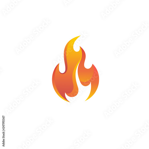 Fire flame vector icon.
