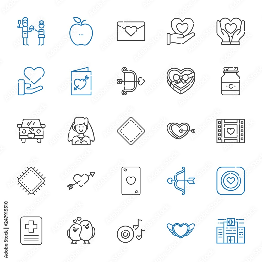 Fototapeta premium heart icons set