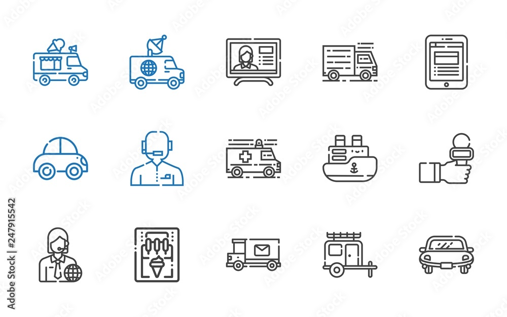 van icons set van icons set